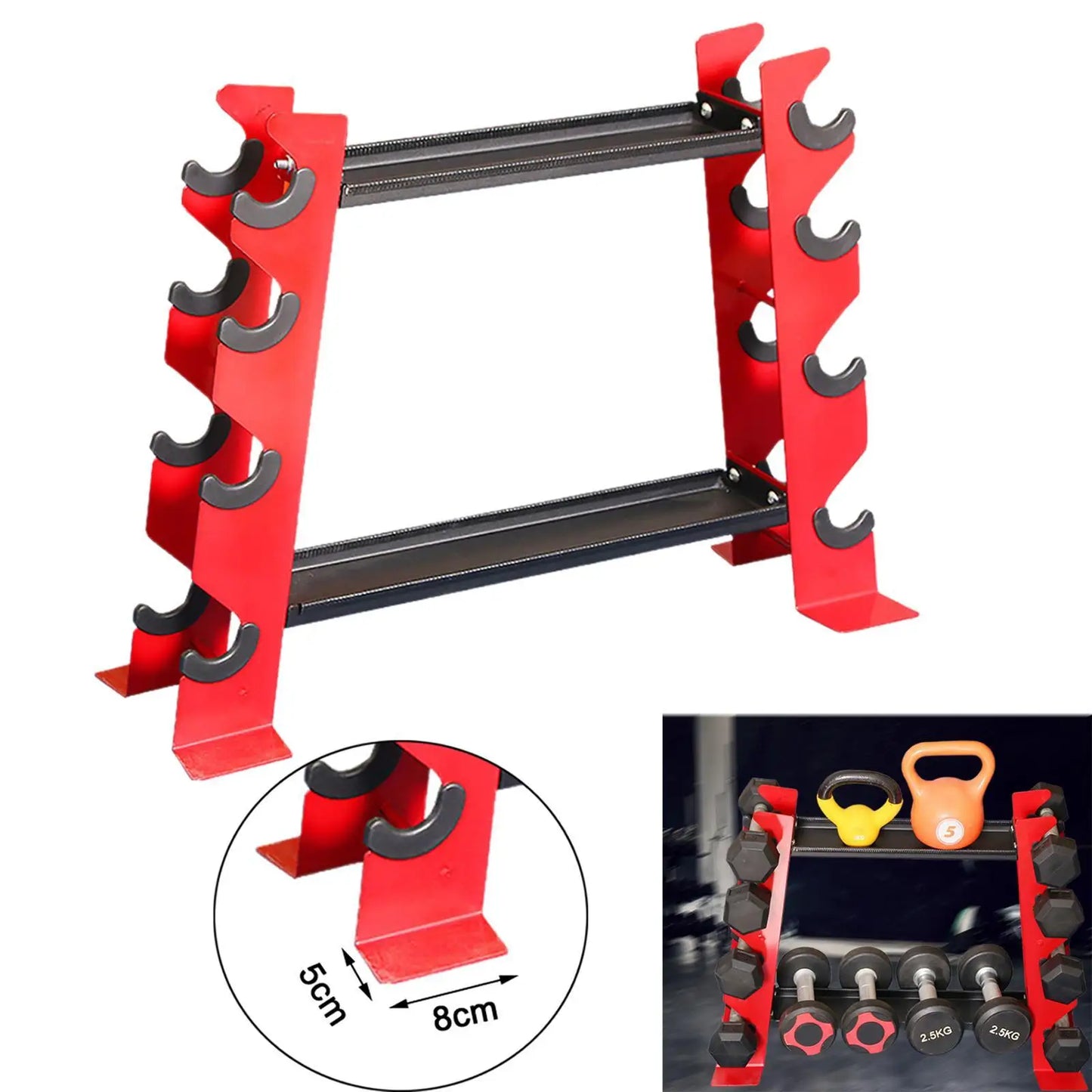 NNEOBA 4 Tier Dumbbell Rack for Home Gym