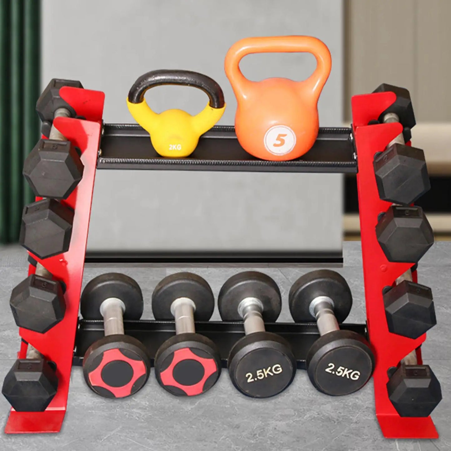 NNEOBA 4 Tier Dumbbell Rack for Home Gym