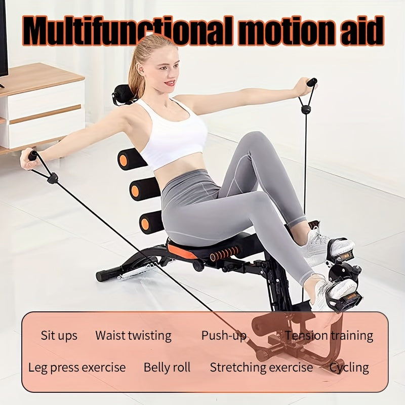 NNETM 6-in-1 Home Gym Ab Crunch Leg Bench