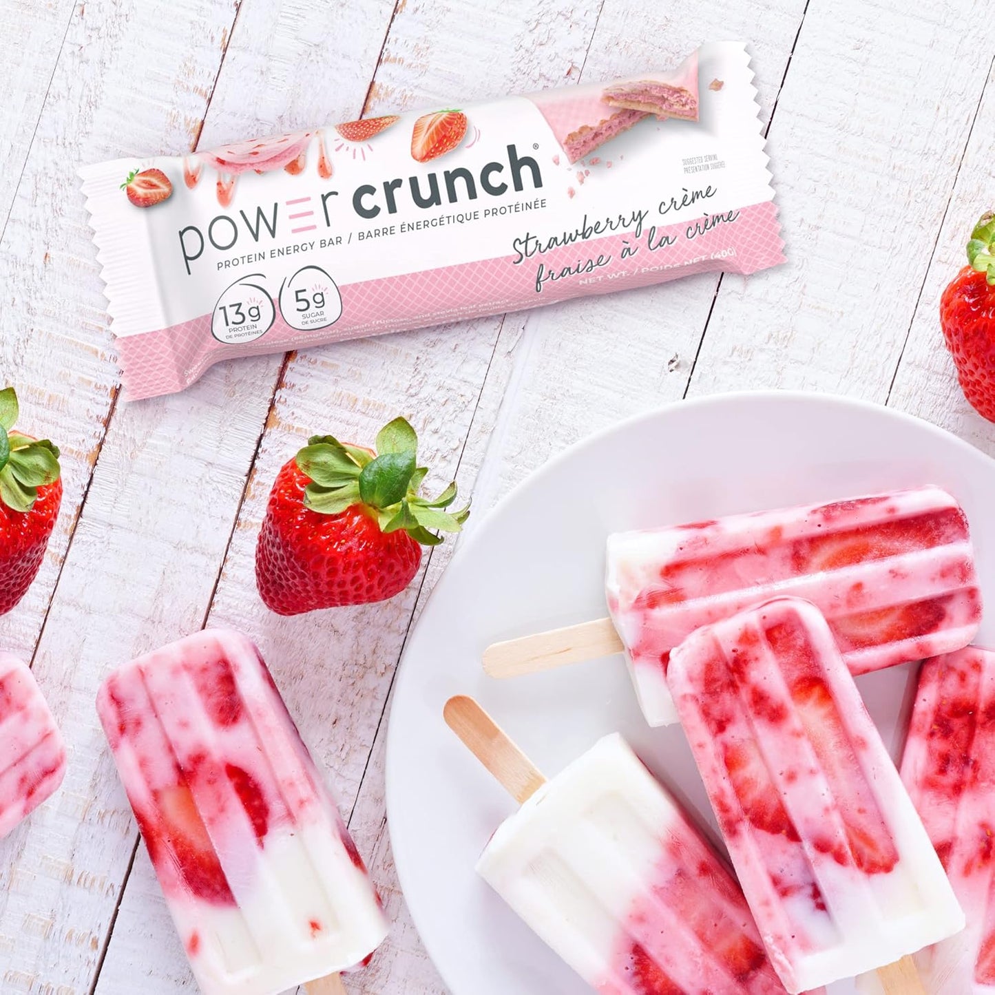 Power Crunch – Protein Bar – Strawberry Crème – 12 Pack