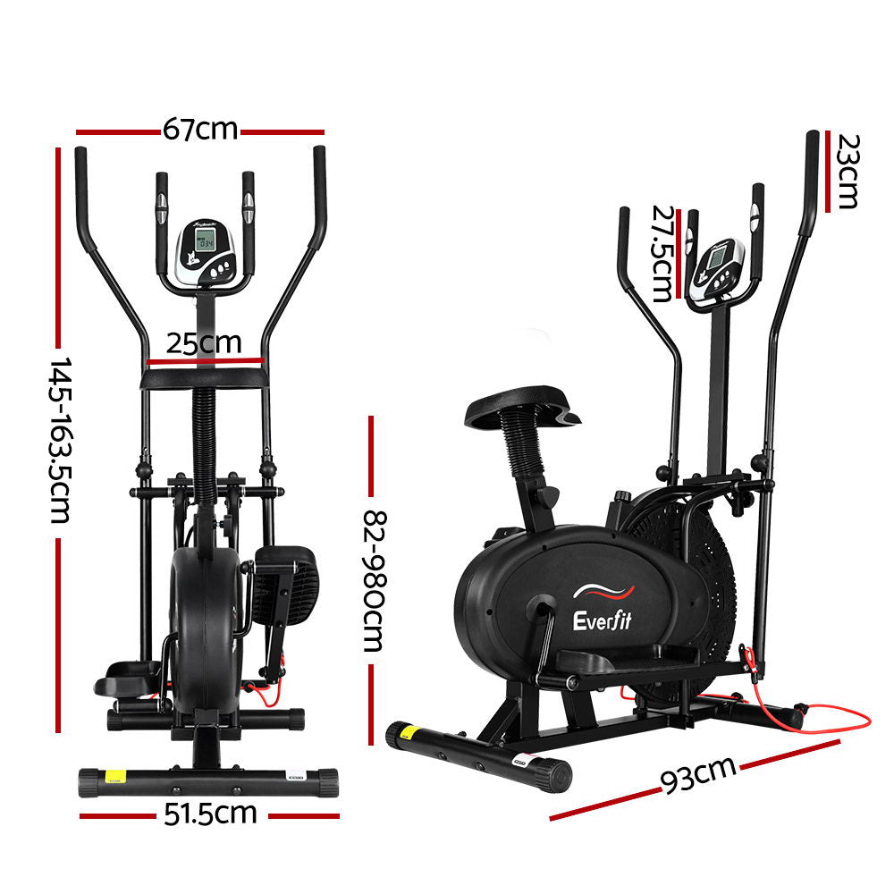 NNEDSZ 5in1 Elliptical Cross Trainer Exercise Bike Bicycle Home Gym Fitness Machine Running Walking