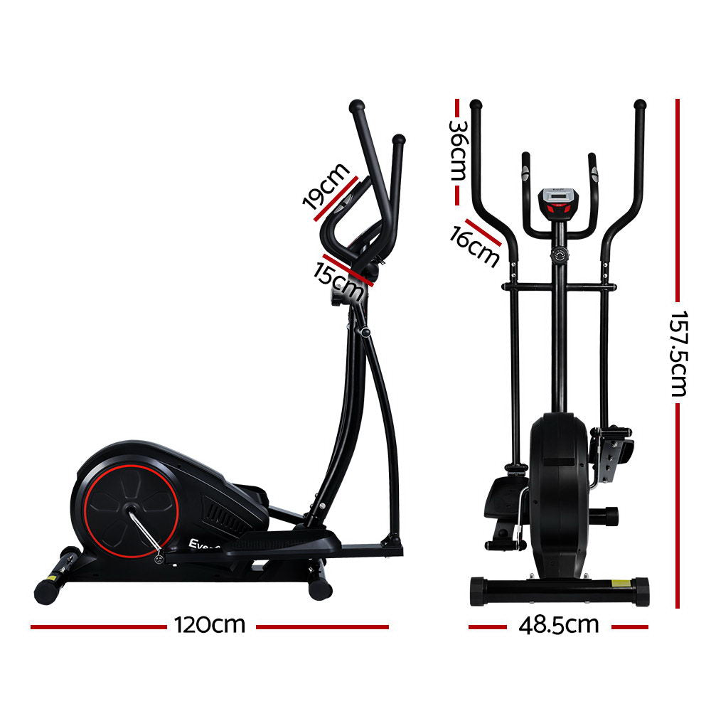 NNEDSZ Elliptical Cross Trainer Exercise Bike Fitness Equipment Home Gym Black
