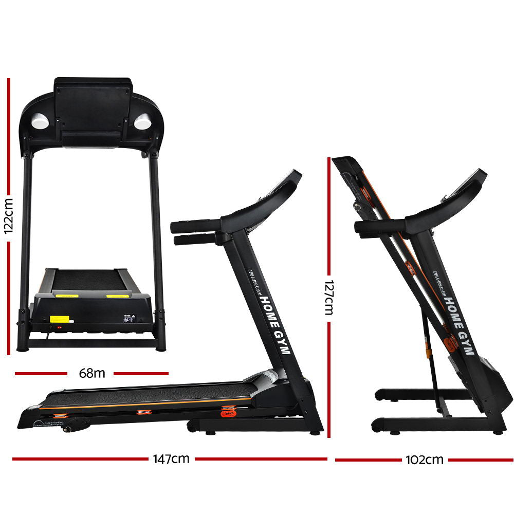 NNEDSZ Electric Treadmill 420mm 18kmh Home Gym Exercise Machine Fitness Equipment Physical