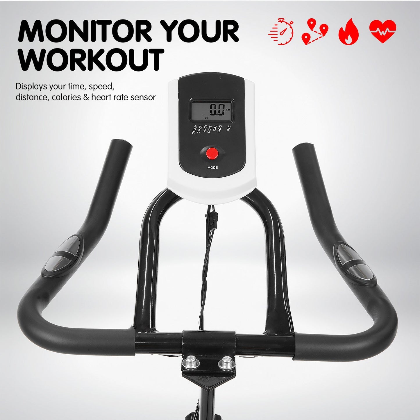 NNEDSZ Home Gym Flywheel Exercise Spin Bike - Black