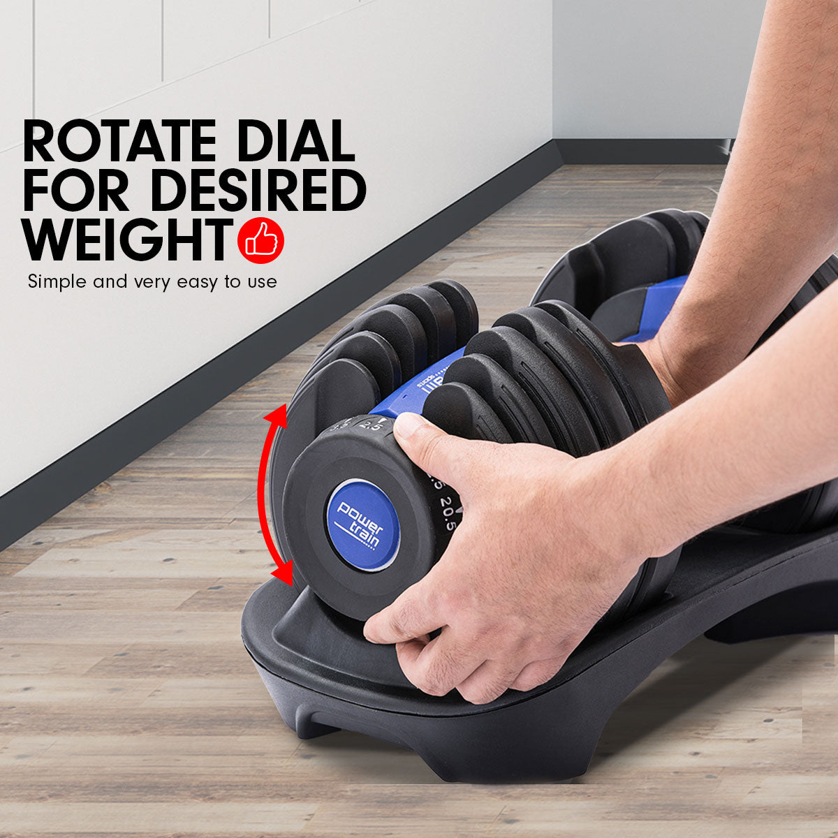 NNEDSZ 48KG Adjustable Dumbbell Set With Stand Blue