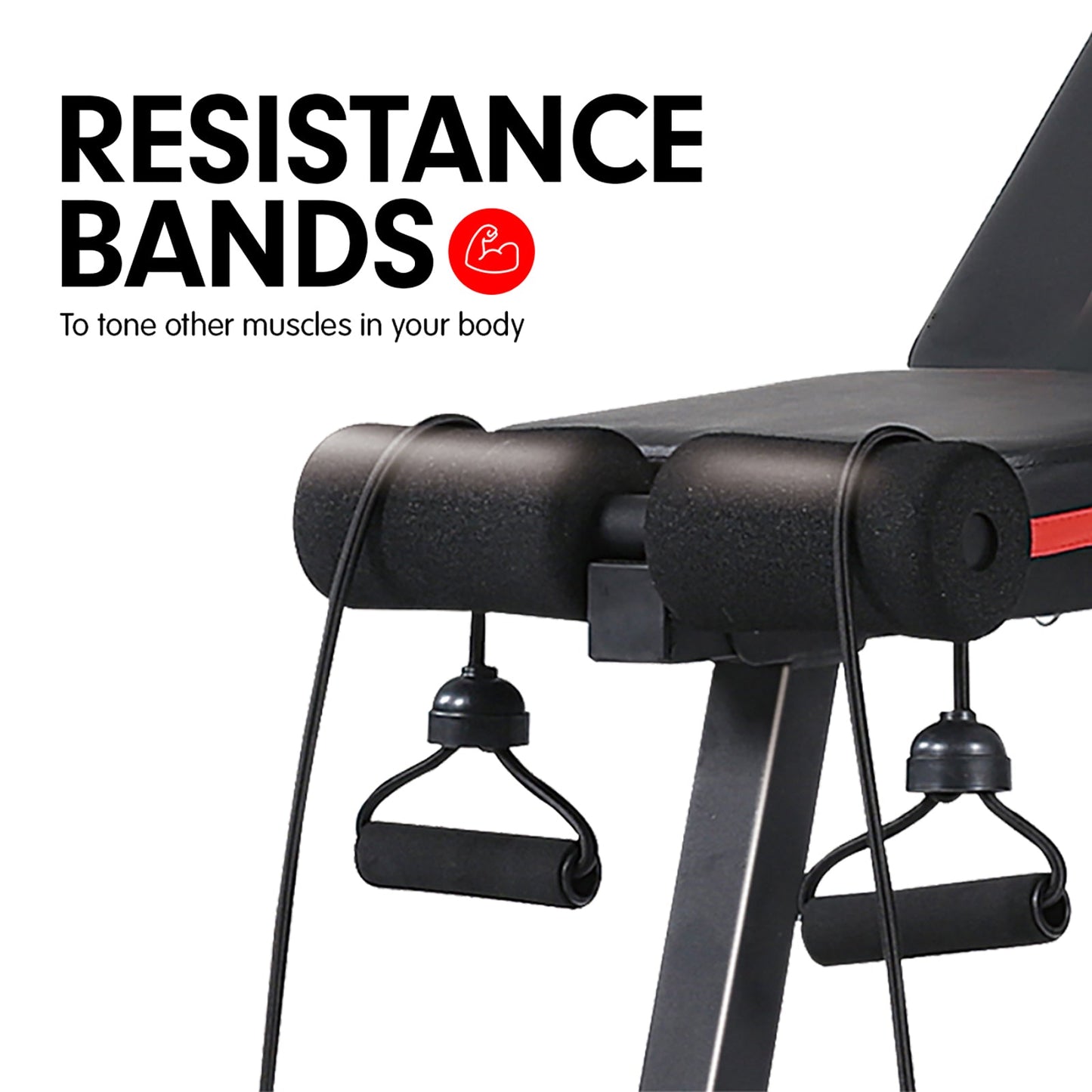 NNEDPE Powertrain Adjustable Incline Decline Exercise Bench Resistance Bands