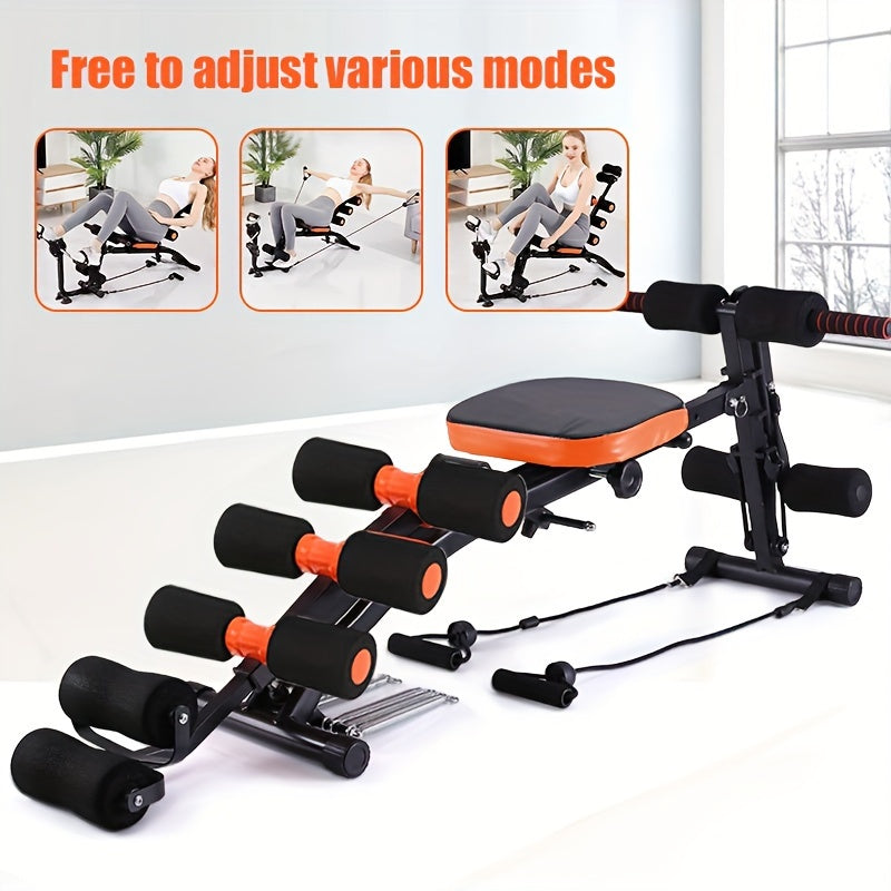 NNETM 6-in-1 Home Gym Ab Crunch Leg Bench