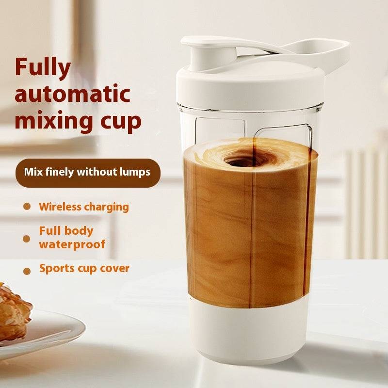 Electric Coffee & Protein Shaker Cup - 14oz, 1200mAh Battery, Automatic