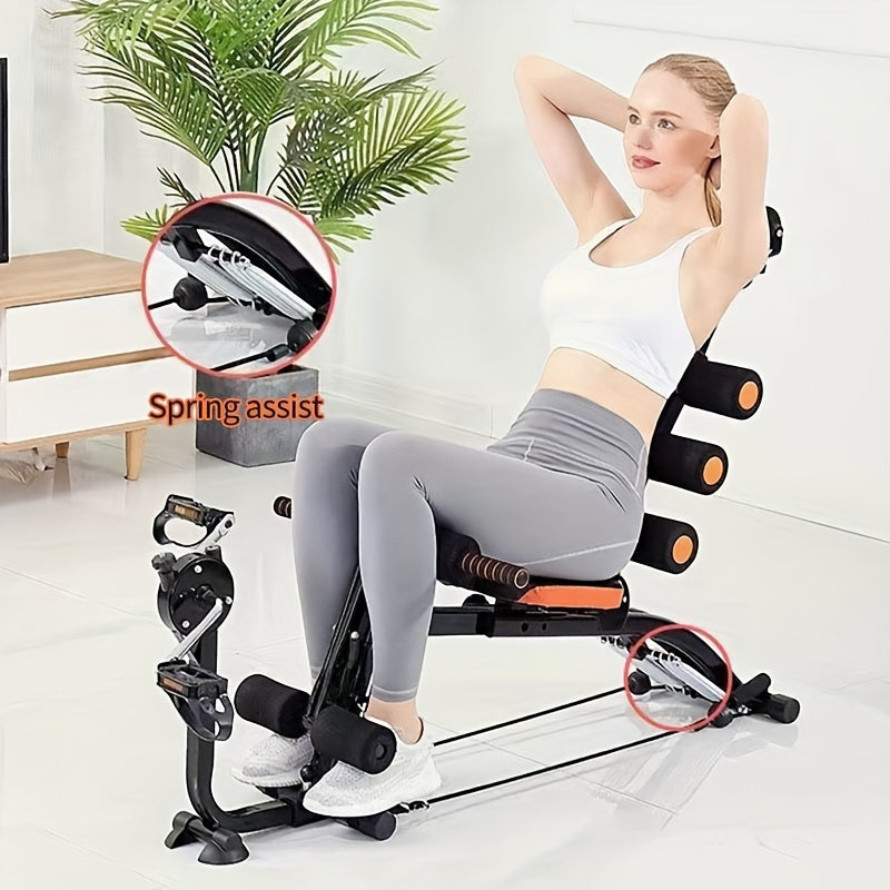 NNETM 6-in-1 Home Gym Ab Crunch Leg Bench