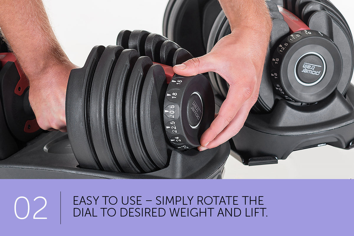 NNEDPE 48kg Powertrain Adjustable Dumbbell Home Gym Set
