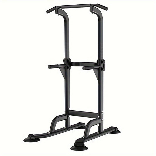 NNETM Foldable 10-Level Pull Up Tower – Pull Up Bar & Push Knee Raise Station(Black)