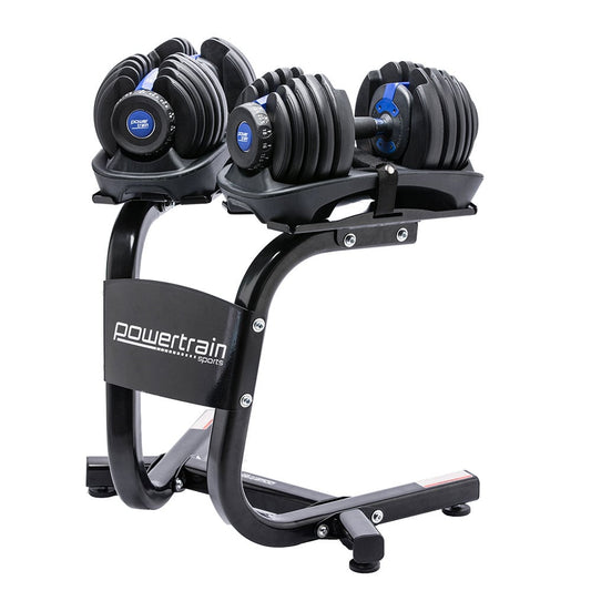 NNEDSZ 48KG Adjustable Dumbbell Set With Stand Blue