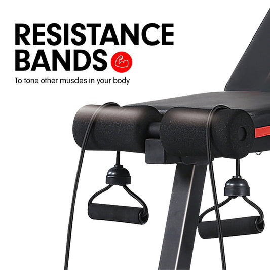 NNEDPE Powertrain Adjustable Incline Decline Exercise Bench Resistance Bands